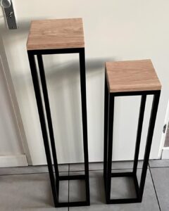 Stalen zuilenDeze zuilen zijn op maat gemaakt voor een klant. Gemaakt van koker 20x20x2mm met da